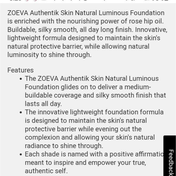 NIB Zoeva Authentik Skin Natural Luminous Foundation - 120N Daring 1.01 fl oz - Picture 8 of 8